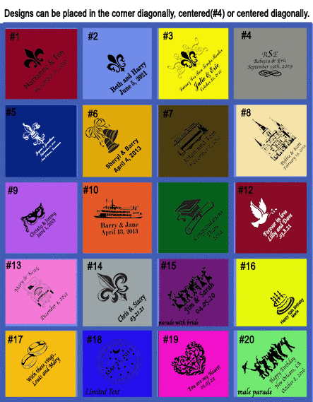 Custom Printed Color Handkerchiefs (Dozen)